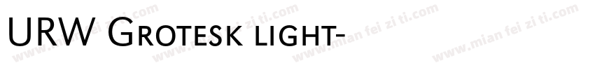 URW Grotesk light字体转换